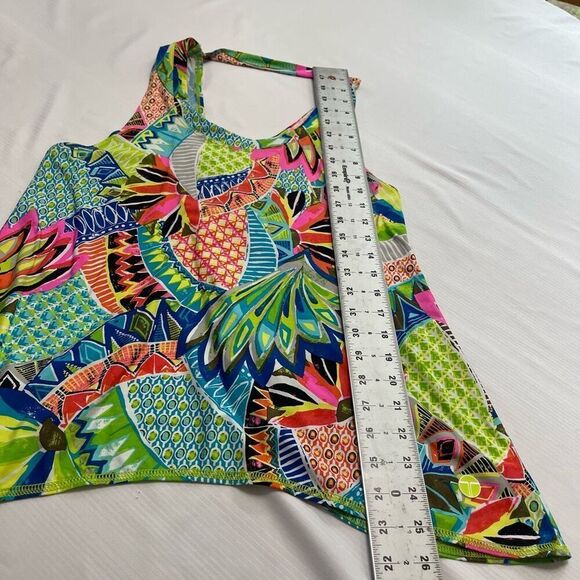 Trina Turk Bora Bora Drape Back Tank Top Size Medium - Picture 3 of 6